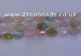 CMG275 15.5 inches 15*20mm faceted flat teardrop morganite beads