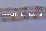 CMG284 15.5 inches 12*12mm faceted heart morganite beads