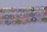 CMG286 15.5 inches 16*16mm faceted heart morganite beads