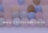 CMG301 15.5 inches 6mm round matte morganite beads wholesale