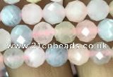 CMG321 15.5 inches 6mm faceted round morganite gemstone beads