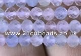 CMG325 15.5 inches 4mm faceted round morganite gemstone beads