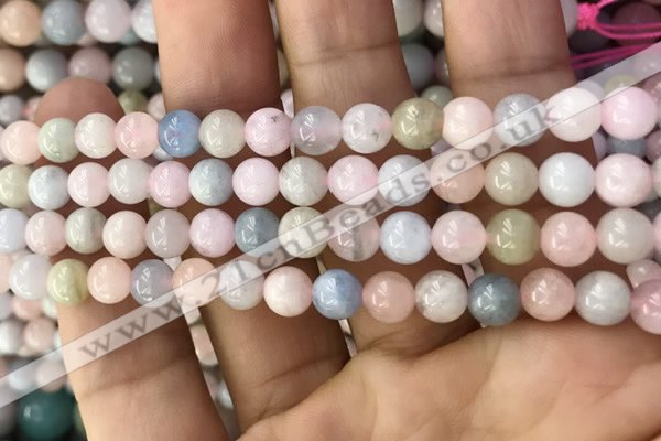 CMG330 15.5 inches 6mm round morganite beads wholesale