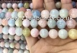 CMG333 15.5 inches 12mm round morganite beads wholesale