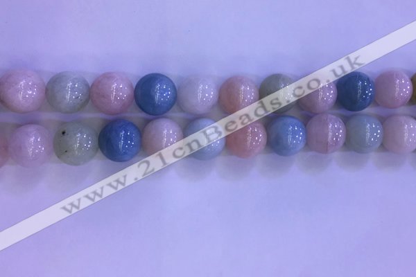 CMG365 15.5 inches 14mm round natural morganite gemstone beads