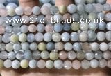 CMG386 15.5 inches 6mm faceted round morganite beads wholesale