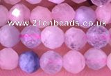 CMG396 15.5 inches 4mm faceted round morganite beads wholesale