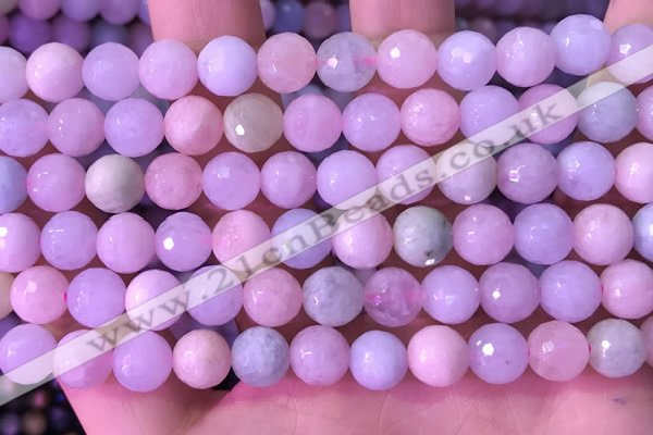 CMG398 15.5 inches 8mm faceted round morganite beads wholesale