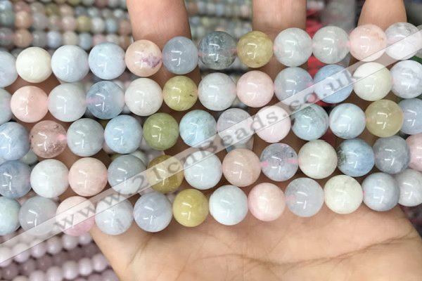 CMG404 15.5 inches 10mm round morganite beads wholesale