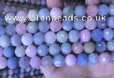 CMG418 15.5 inches 12mm faceted round morganite gemstone beads