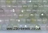 CMG470 15 inches 4mm faceted round morganite beads