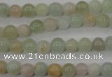 CMG51 15.5 inches 6mm round natural morganite beads wholesale