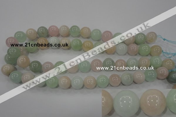 CMG55 15.5 inches 14mm round natural morganite beads wholesale