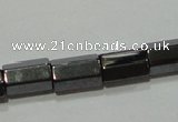 CMH108 15.5 inches 5*8mm faceted tube magnetic hematite beads