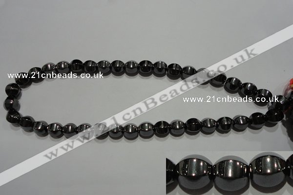 CMH130 15.5 inches 10*10mm pumpkin magnetic hematite beads