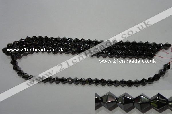 CMH136 15.5 inches 8*8mm faceted bicone magnetic hematite beads