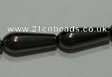 CMH139 15.5 inches 6*16mm teardrop magnetic hematite beads