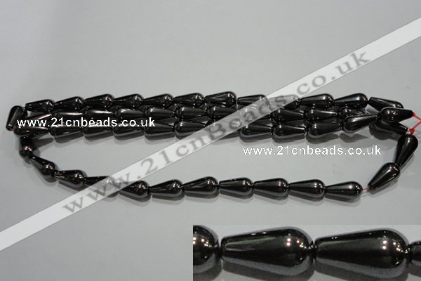 CMH140 15.5 inches 8*16mm teardrop magnetic hematite beads