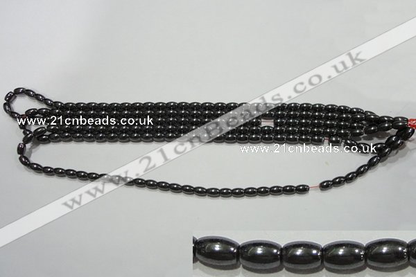 CMH145 15.5 inches 4*6mm rice magnetic hematite beads wholesale