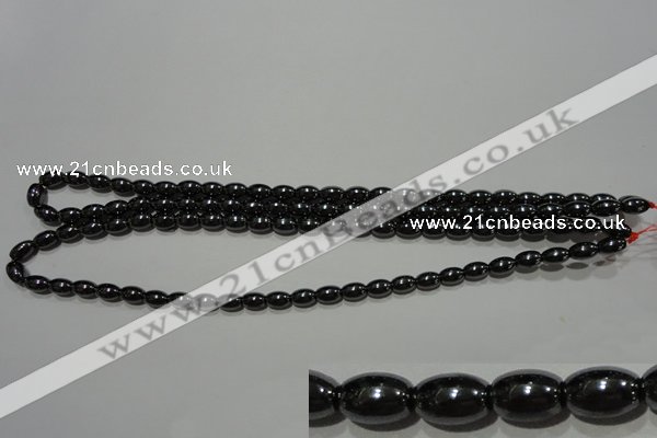 CMH146 15.5 inches 5*8mm rice magnetic hematite beads wholesale