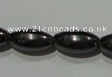 CMH148 15.5 inches 6*12mm rice magnetic hematite beads wholesale