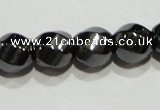 CMH157 15.5 inches 8*8mm twisted rice magnetic hematite beads