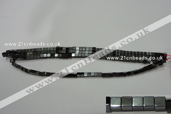 CMH159 15.5 inches 4*4mm cube magnetic hematite beads wholesale