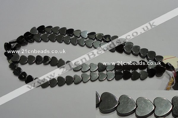 CMH175 15.5 inches 10*10mm heart magnetic hematite beads wholesale