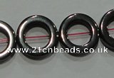 CMH179 15.5 inches 12mm donut magnetic hematite beads wholesale