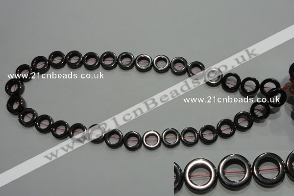 CMH179 15.5 inches 12mm donut magnetic hematite beads wholesale