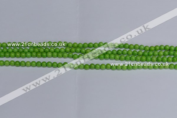 CMJ113 15.5 inches 4mm round Mashan jade beads wholesale