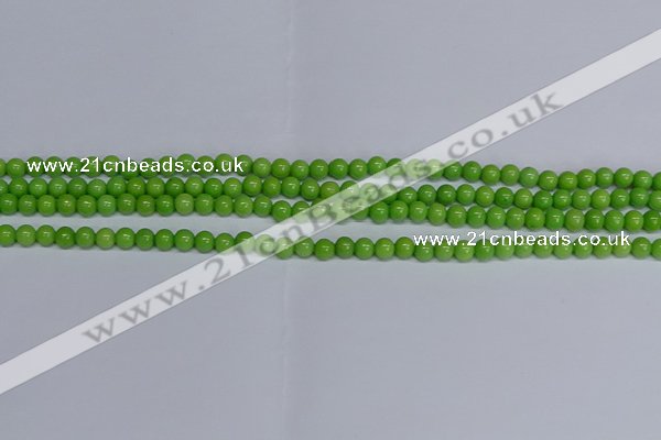 CMJ113 15.5 inches 4mm round Mashan jade beads wholesale