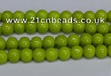 CMJ218 15.5 inches 4mm round Mashan jade beads wholesale