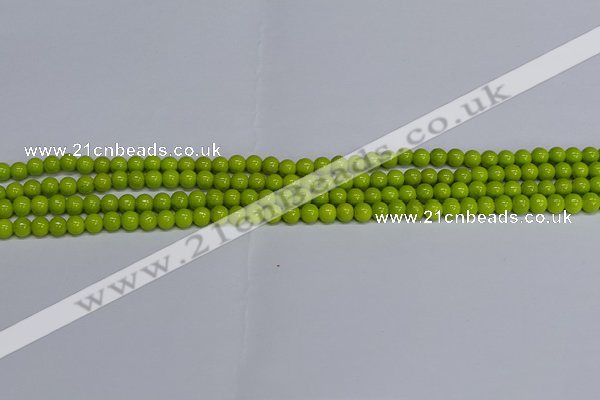 CMJ218 15.5 inches 4mm round Mashan jade beads wholesale