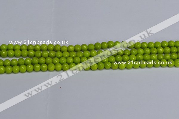 CMJ219 15.5 inches 6mm round Mashan jade beads wholesale