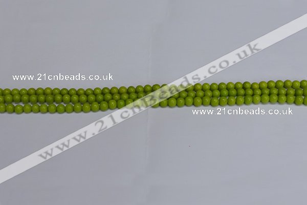 CMJ267 15.5 inches 4mm round Mashan jade beads wholesale