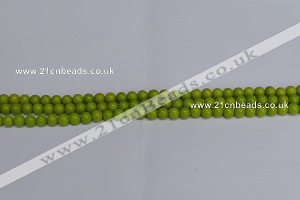 CMJ268 15.5 inches 6mm round Mashan jade beads wholesale