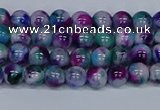 CMJ407 15.5 inches 4mm round rainbow jade beads wholesale