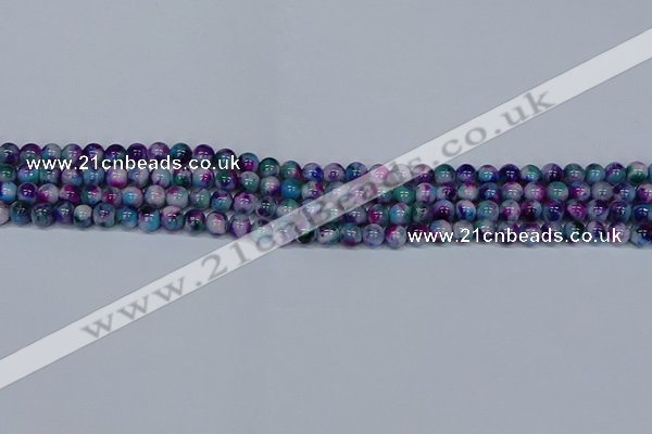 CMJ407 15.5 inches 4mm round rainbow jade beads wholesale