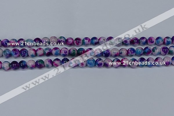 CMJ409 15.5 inches 8mm round rainbow jade beads wholesale