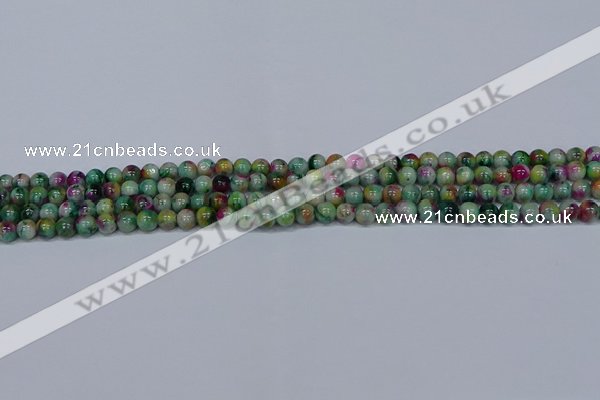 CMJ414 15.5 inches 4mm round rainbow jade beads wholesale