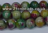 CMJ416 15.5 inches 8mm round rainbow jade beads wholesale