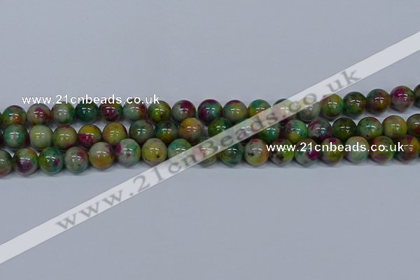 CMJ417 15.5 inches 10mm round rainbow jade beads wholesale