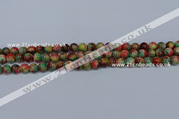 CMJ423 15.5 inches 8mm round rainbow jade beads wholesale