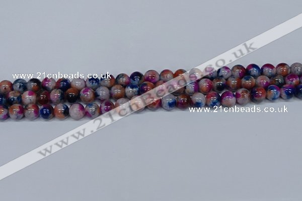 CMJ430 15.5 inches 8mm round rainbow jade beads wholesale