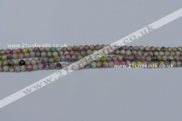 CMJ435 15.5 inches 4mm round rainbow jade beads wholesale