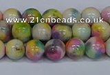 CMJ437 15.5 inches 8mm round rainbow jade beads wholesale