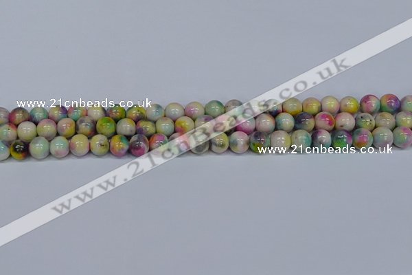 CMJ437 15.5 inches 8mm round rainbow jade beads wholesale