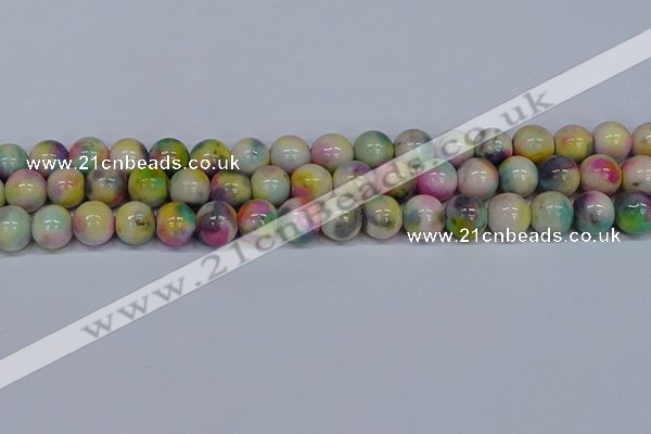 CMJ439 15.5 inches 12mm round rainbow jade beads wholesale