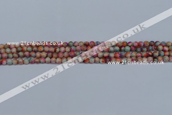 CMJ442 15.5 inches 4mm round rainbow jade beads wholesale